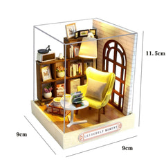 Wooden Doll House 3D Puzzle Assembly Building Model Kit Production Small Room Toys Home Bedroom Decoration With Furniture Light