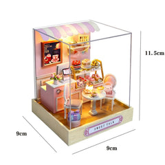 Wooden Doll House 3D Puzzle Assembly Building Model Kit Production Small Room Toys Home Bedroom Decoration With Furniture Light