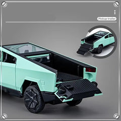 1/32 Alloy Car Model of Tesla Cybertruck Pickup Trailer