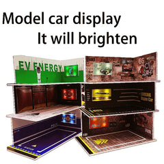 1:32 3D Model LED Garage Model Car Simulation Parking Lot Display Cabinet