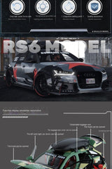 1:24 Alloy Audi RS6 Wagon Modified Car Model