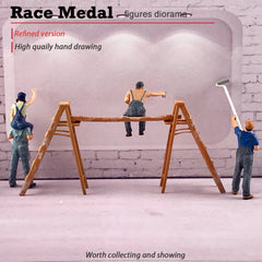 Race Medal 1/64 1/87 Character model scene Adult toy Static hand work Paint painting art painter set Fine paint finished product
