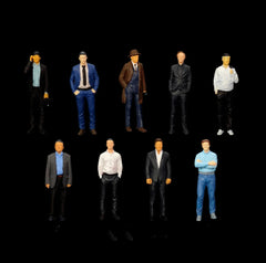 Resin Handmade Painted 1/64 Men Suits Office Workers Miniature Figure Model Creative Photography Display Collection Decoration