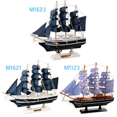 Wooden Sailing Ship Mediterranean Style Home Decoration Handmade Carved Nautical Boat Model Gift DIY Wood Crafts pirate ship 해적선