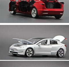 1:32 Tesla Electric Car Model Model 3 Alloy Model