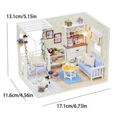 Mini Wooden Dollhouse Model Building Kit Toy Home Kit Creative Room Bedroom Decoration With Furniture Birthday Gift