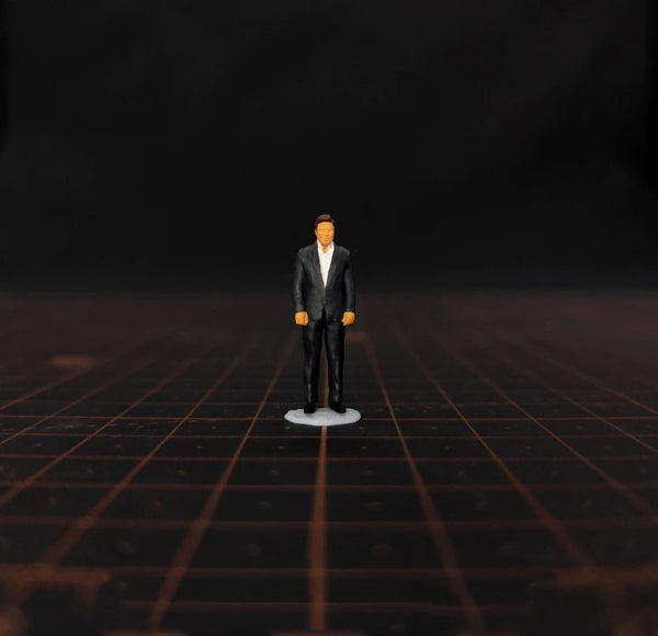 Resin Handmade Painted 1/64 Men Suits Office Workers Miniature Figure Model Creative Photography Display Collection Decoration