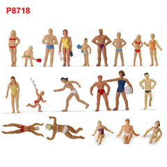 Evemodel 40pcs HO Scale Swimming Figures 1:87 Swimming People Model Trains