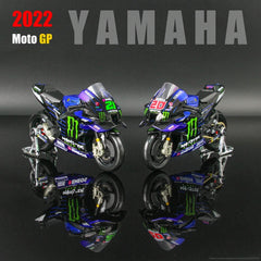 1:18 2022 Yamaha Factory Racing Team #21 Morbidelli #20 Quartararo Licensed Simulation Alloy Motorcycle Model Collecti
