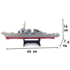 Missile destroyer ship model static toy with display stand warship model DIY